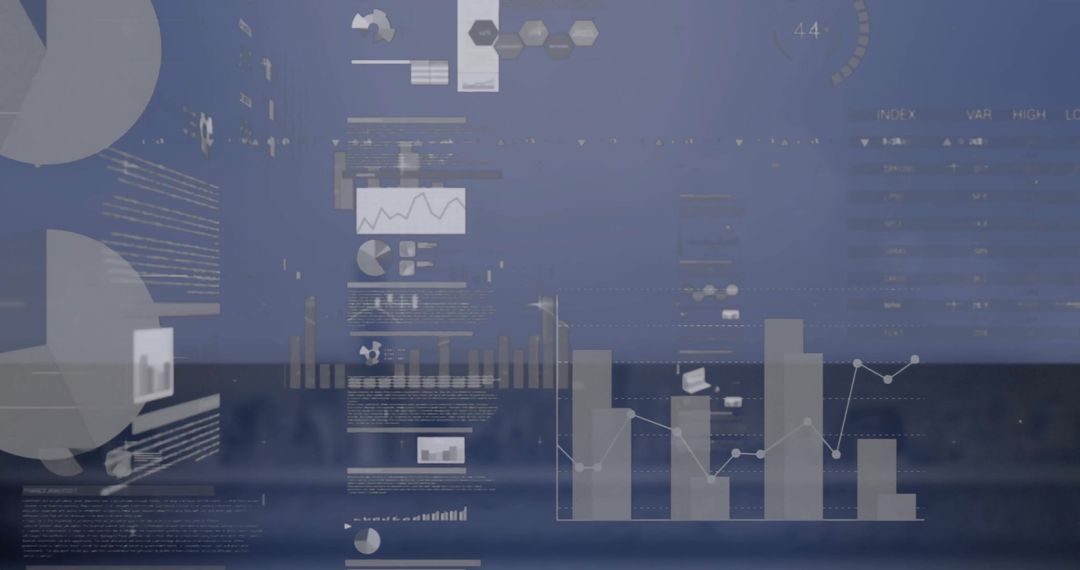 Digital Data Interface Overlay on Urban Cityscape