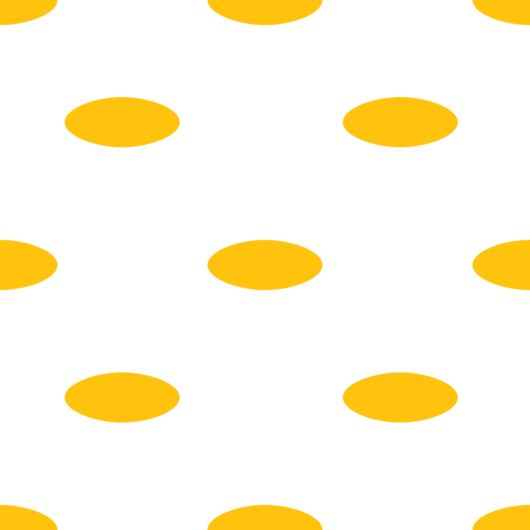 Seamless Yellow Ovals Pattern on Transparent Background
