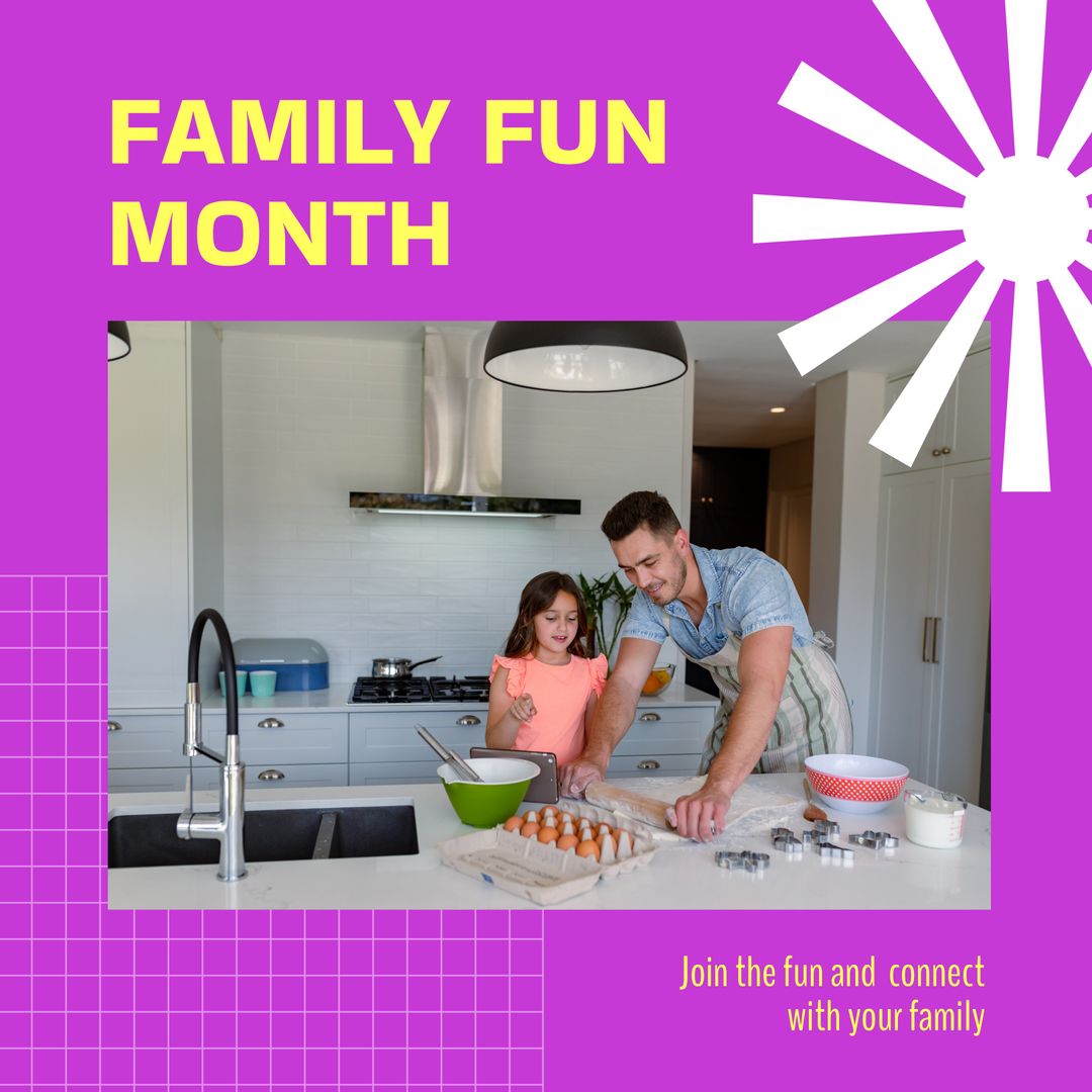 Father and Daughter Baking Together for Family Bonding