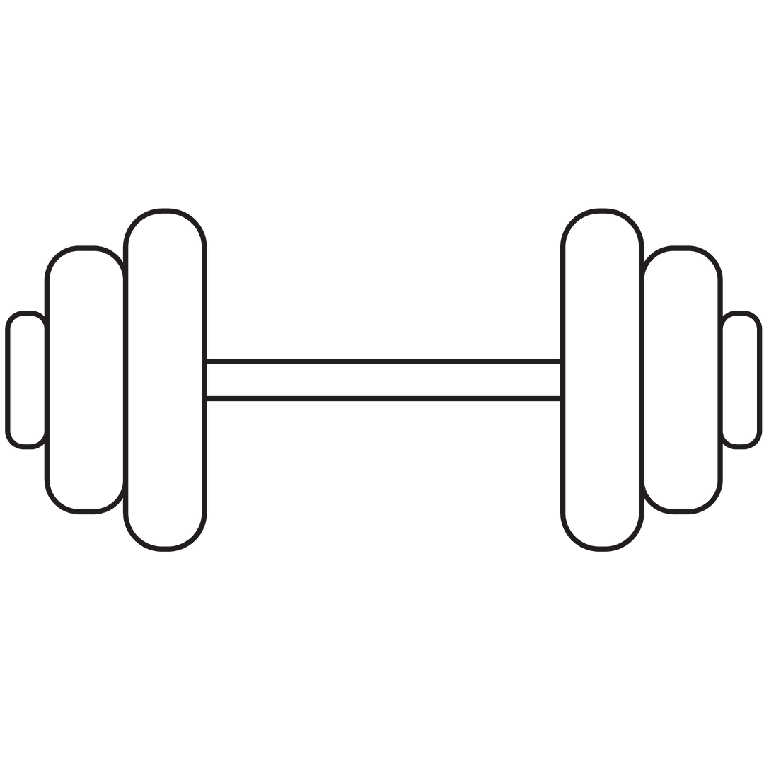Dumbbell Illustration on Transparent Background Enhancing Fitness Designs