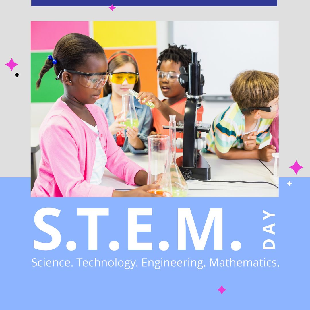 Diverse Children Engaged in STEM Learning Activities - Download Free Stock Templates Pikwizard.com