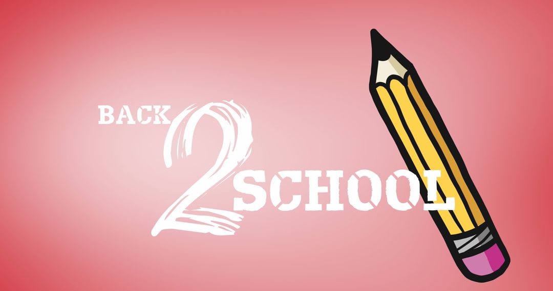 Back to School Concept with Pencil on Pink Background
