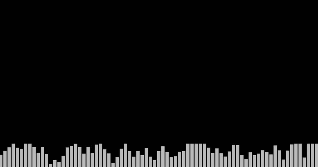 Grey Equalizer on Black Background with Copy Space