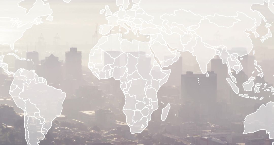 Global Infrastructure and Urban Environment with Overlay Map Concept