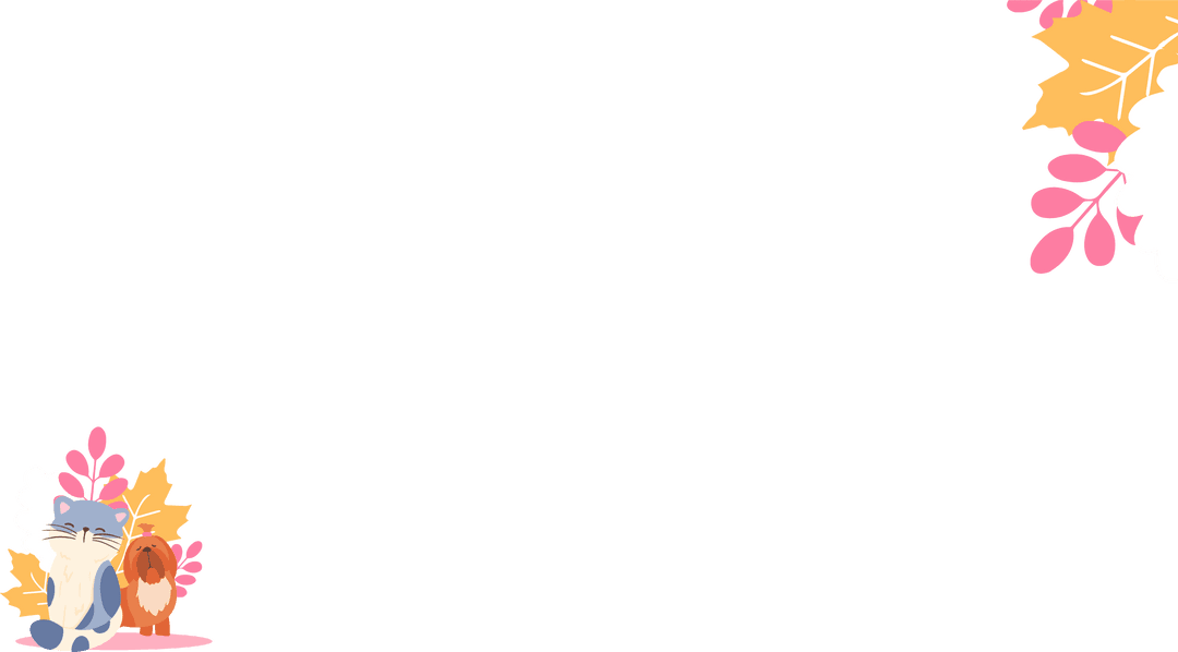 Autumn Animals Illustration on Transparent Background