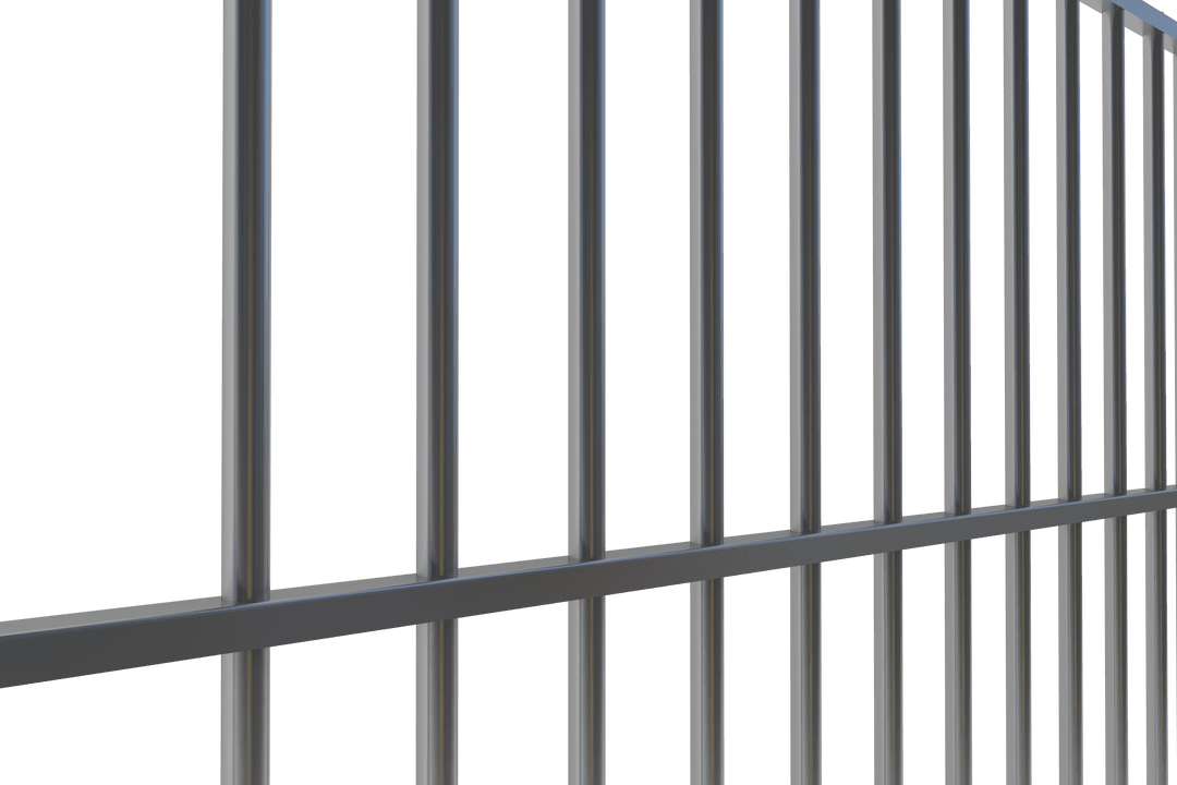 Gray Steel Security Grates with Transparent Background Design