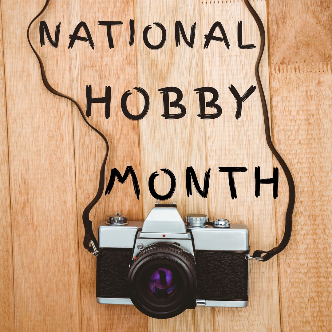 Vintage Camera Celebrating National Hobby Month on Wooden Background - Download Free Stock Templates Pikwizard.com