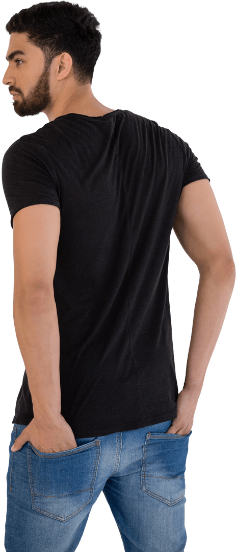 Confident Man in Casual Attire with Transparent Background