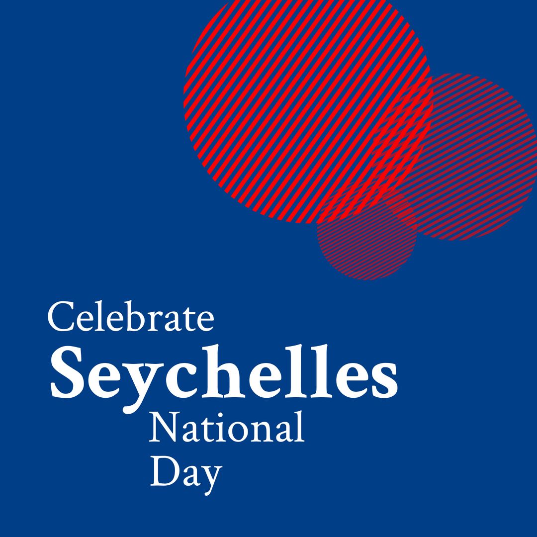 Seychelles National Day Celebration Announcement Blue Red Design