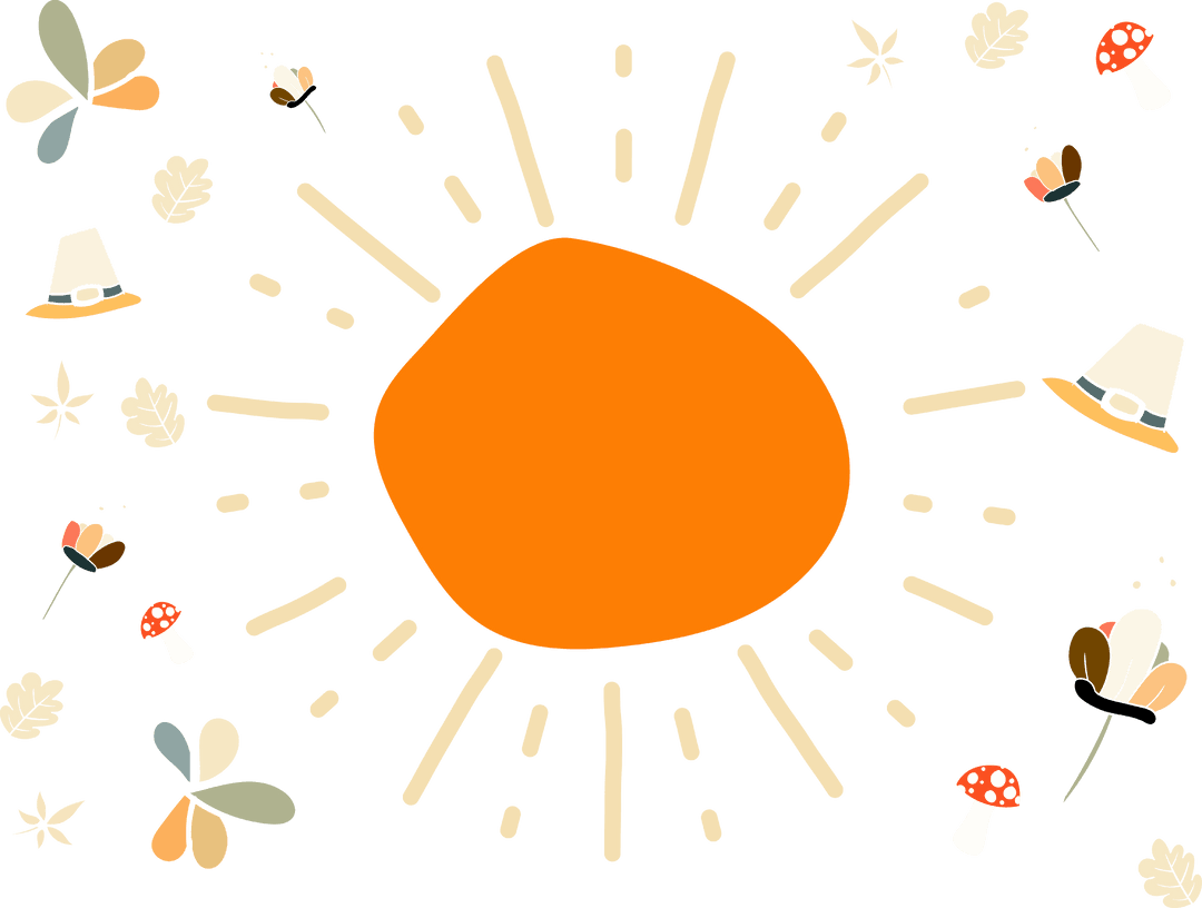 Transparent Sun with Flowers and Straw Hat Motifs for Creative Projects