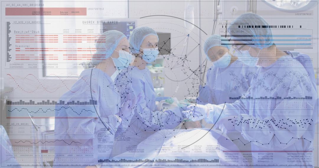 Surgical Team Performing Precision Operation in Sterile Environment