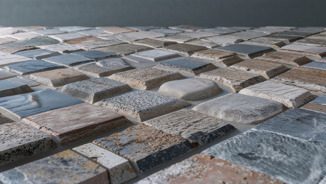 Rustic rectangular stone tiles with subtle grout pattern from trieste, italy