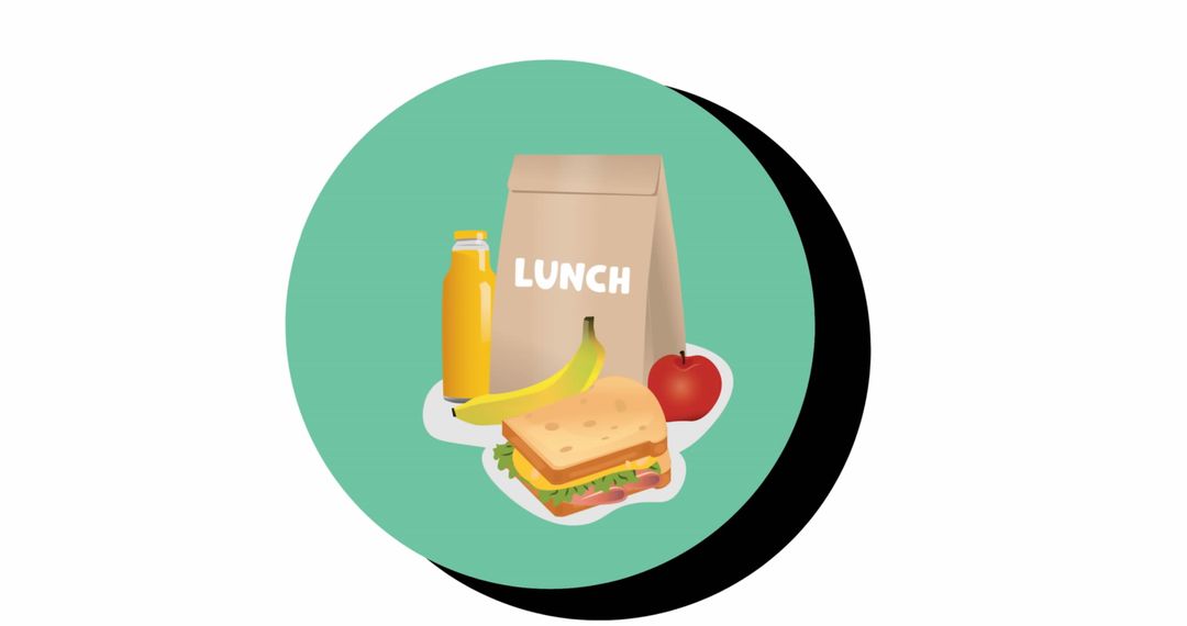 Illustration of Packed Lunch with Healthy Choices