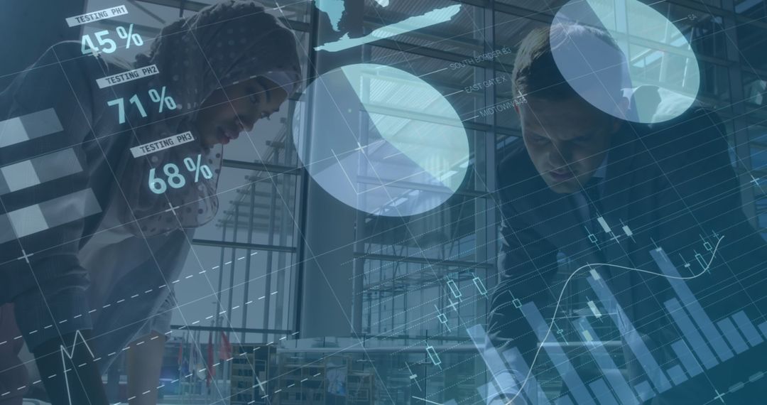 Diverse Business Professionals Analyzing Global Data Insights