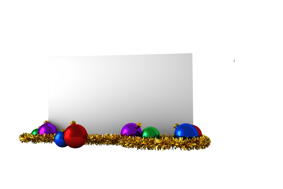 Transparent Christmas Poster with Ornament Garland Background Art - Download Free Stock Images Pikwizard.com