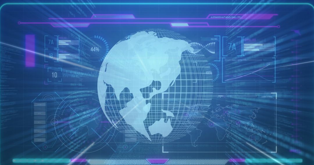 Digital Globe Representing Global Communication Networks