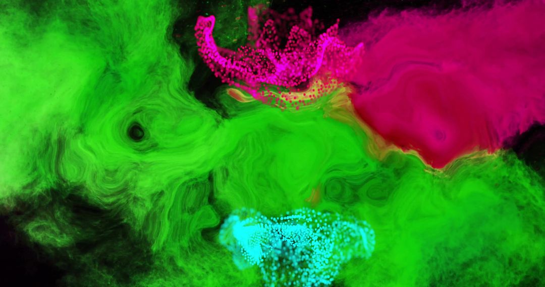 Vibrant Neon Abstract with Dynamic Elements and Light Motion