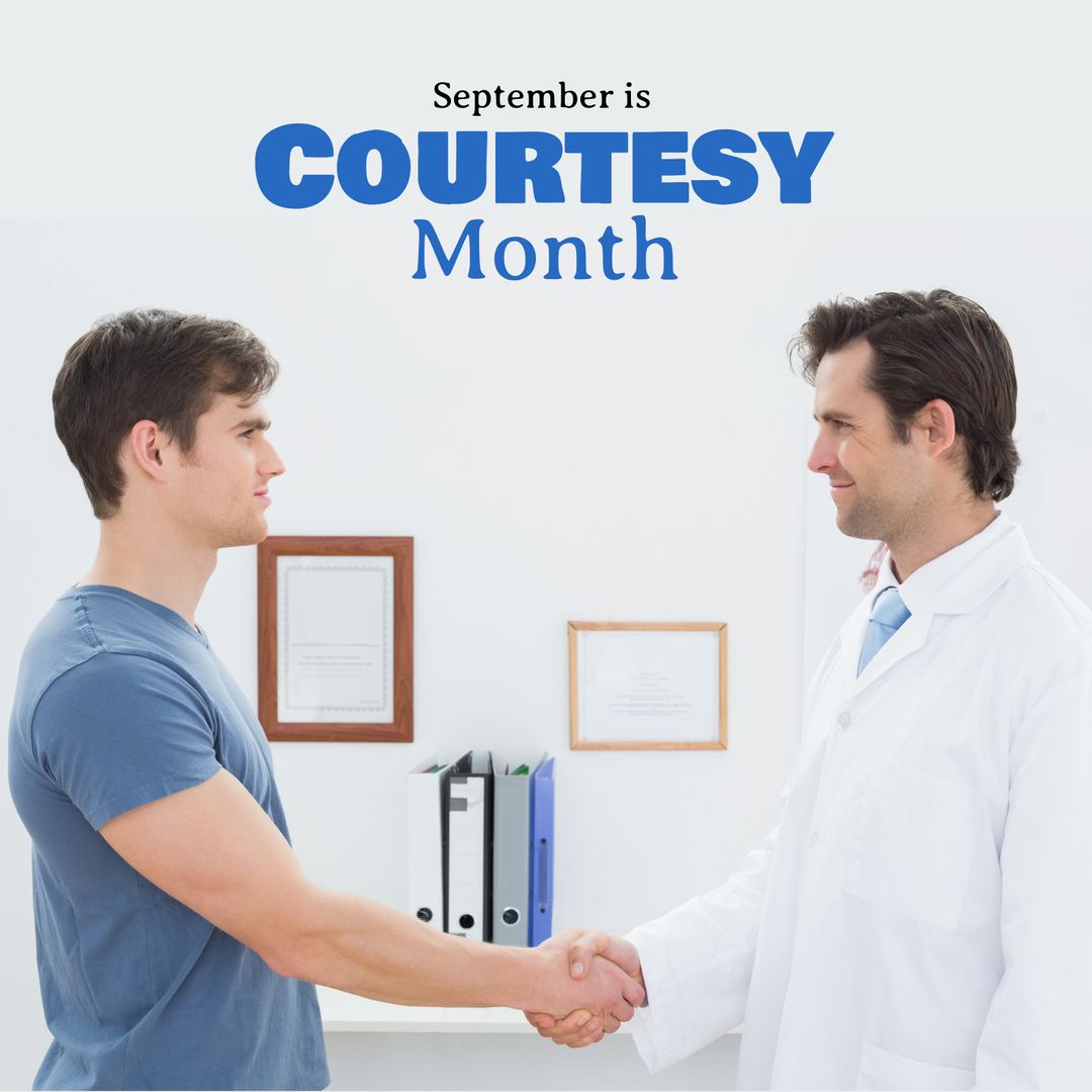 Celebrating Courtesy with Doctor Handshake in Healthcare Setting