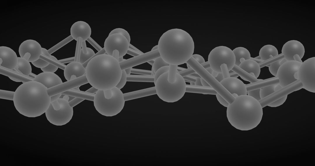 Digital Network Connections on Black Background