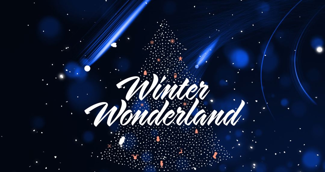 Winter Wonderland Christmas Greeting Card with Snowfall