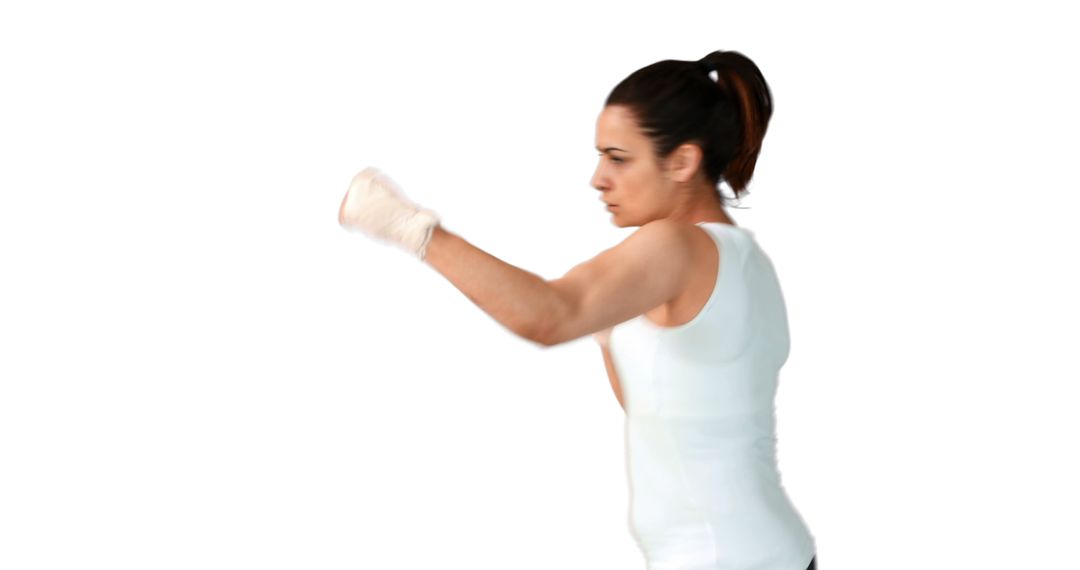 Determined Female Boxer Training with Punch - Free Images, Stock Photos and Pictures on Pikwizard.com