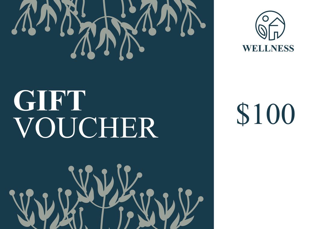 Wellness Gift Voucher Design Featuring Floral Elements and $100 Value - Download Free Stock Templates Pikwizard.com