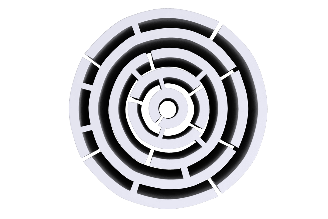 White Circular Maze Pattern on Transparent Background - Download Free Stock Images Pikwizard.com