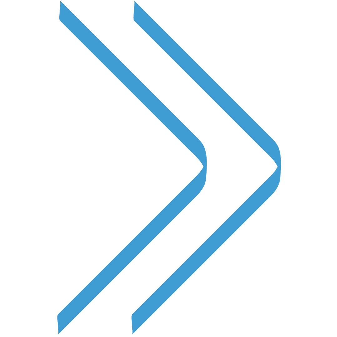 Blue Arrow Abstract Shape on Transparent Background