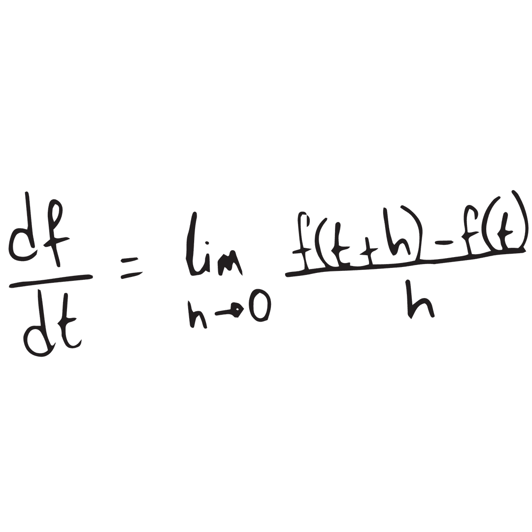 Transparent Illustration of Mathematical Derivative Equation