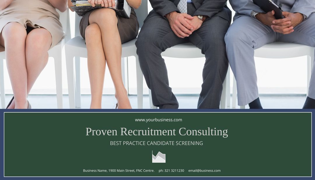 Corporate Interview Waiting Area with Prospective Candidates