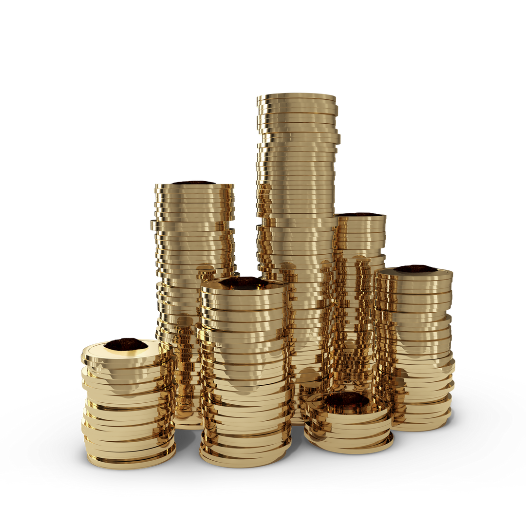 PNG Illustration of Stacks of Gold Coins with Transparent Background - Download Free Stock Images Pikwizard.com