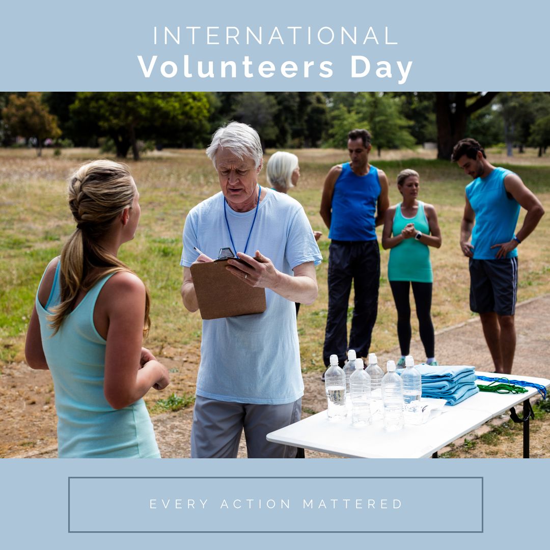 Diverse Volunteers Working Together at Outdoor Camp