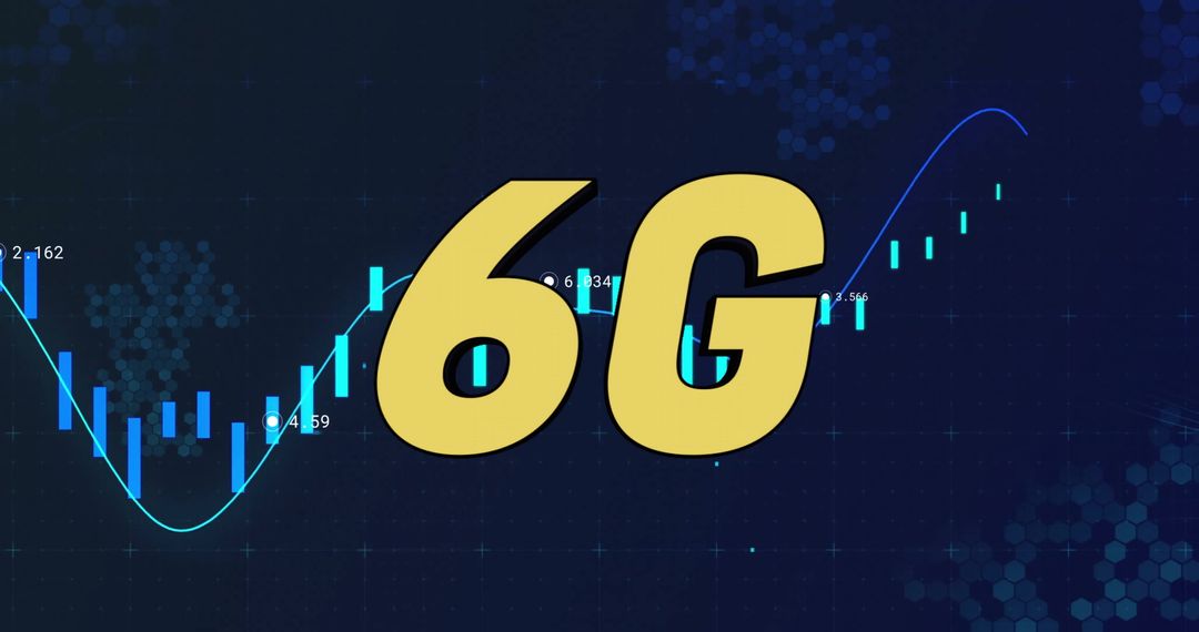 6G Network Concept with Digital Data Visualization