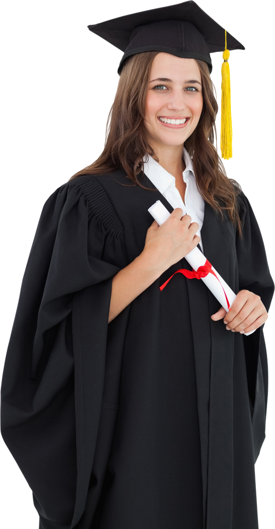 Transparent Graduate Woman Smiling with Diploma - Download Free Stock Images Pikwizard.com