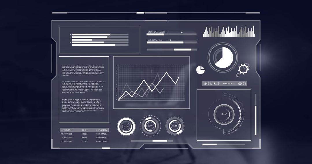 Futuristic Data Interface with Global Business Elements