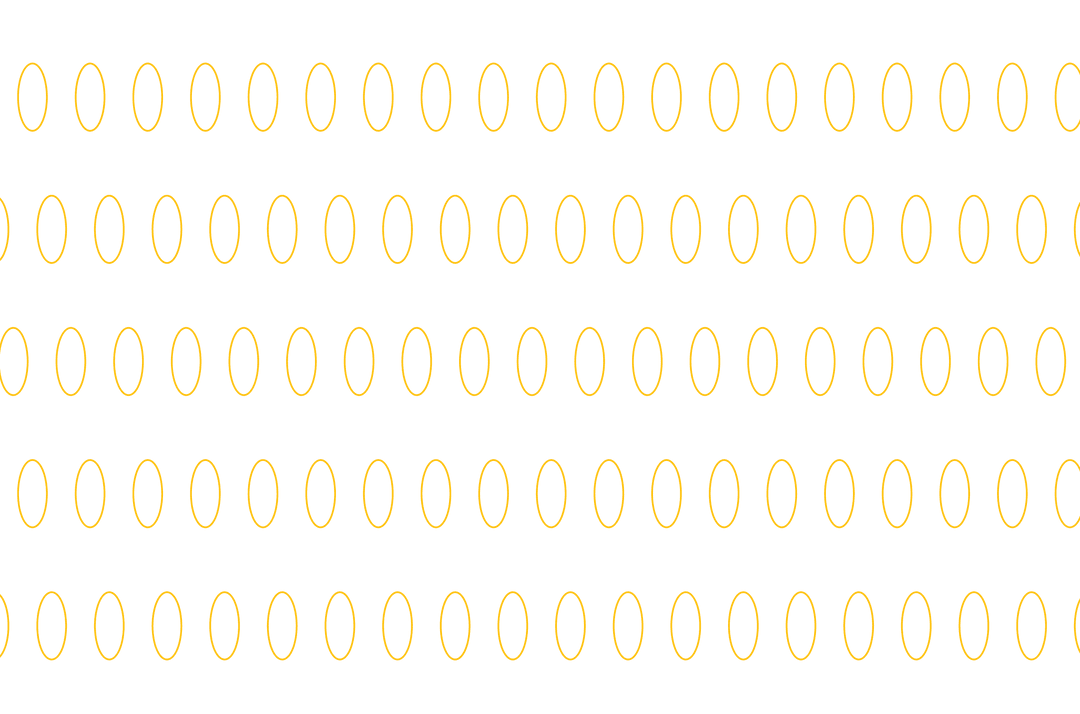 Seamless Rows of Yellow Ovals on Transparent Background