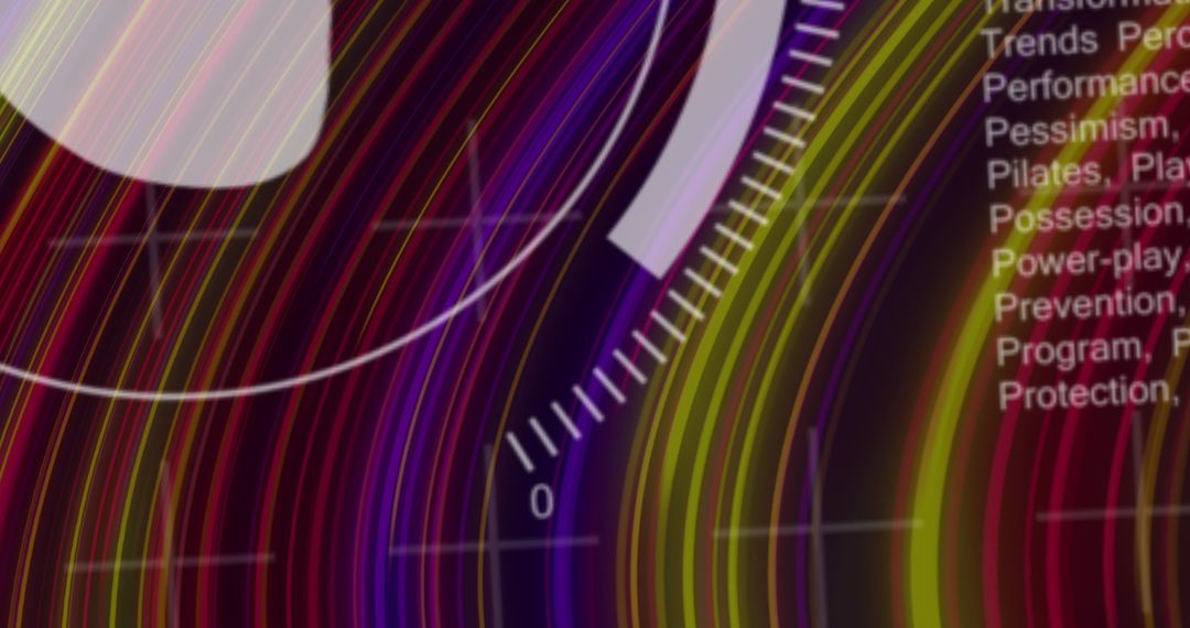 Abstract digital interface with vibrant gradient lines