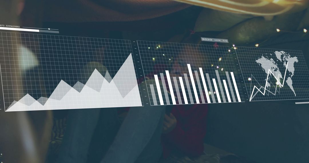 Youth Exploring Futuristic Holographic Charts in Educational Setting