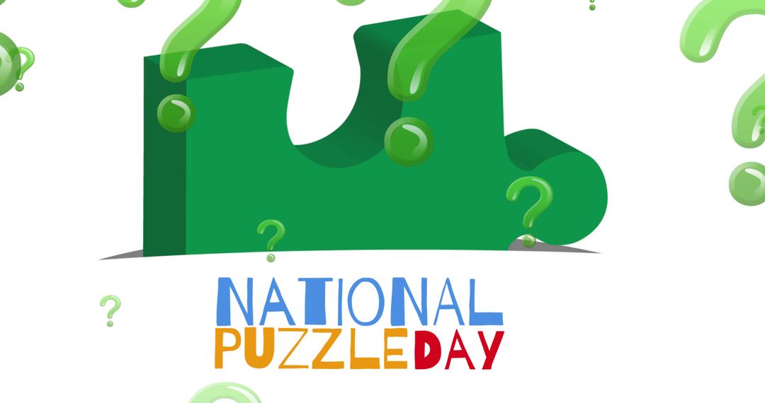 National Puzzle Day Celebration Concept with Puzzle Piece