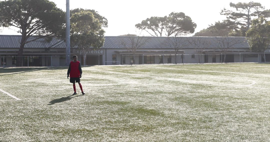 Youth Soccer Practice on Sunny Field with Focus on Ball Control