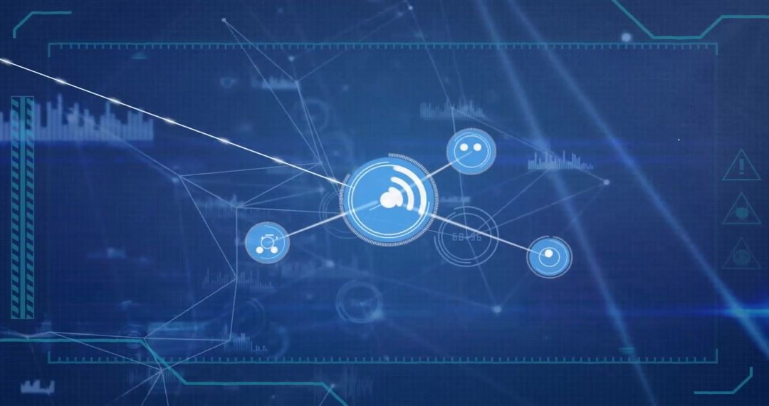 Abstract Digital Network and Data Connectivity Theme