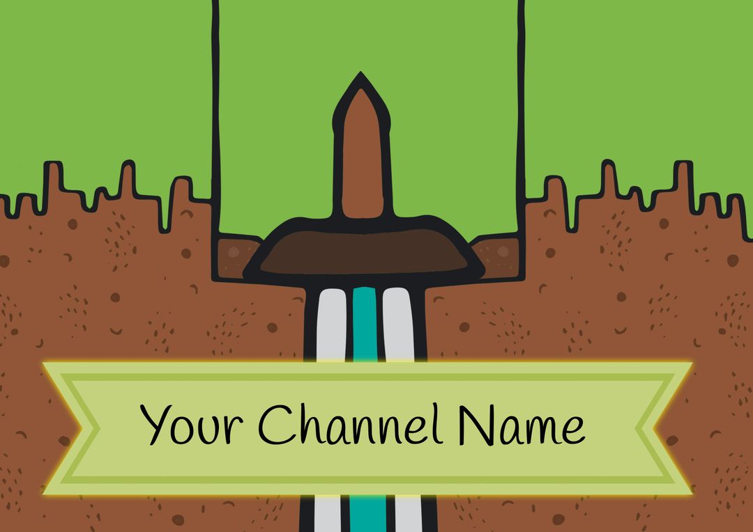 Customizable Banner Illustration with Knife and Brown Green Background - Download Free Stock Templates Pikwizard.com