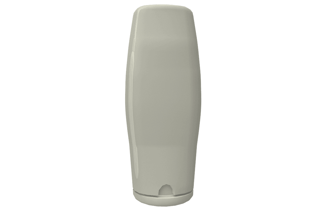 Gray Transparent Plastic Shampoo Bottle Isolated