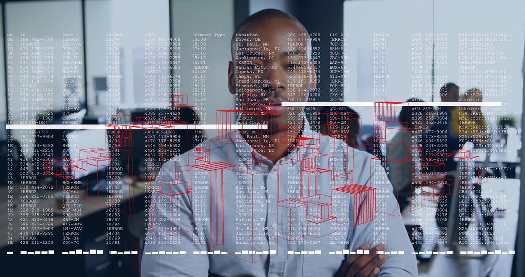 Confident Professional Overseeing Data-Driven Team in Modern Office