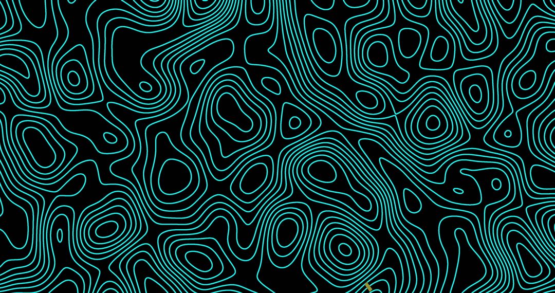 Man Using VR with Flowing Contour Line Art Backdrop