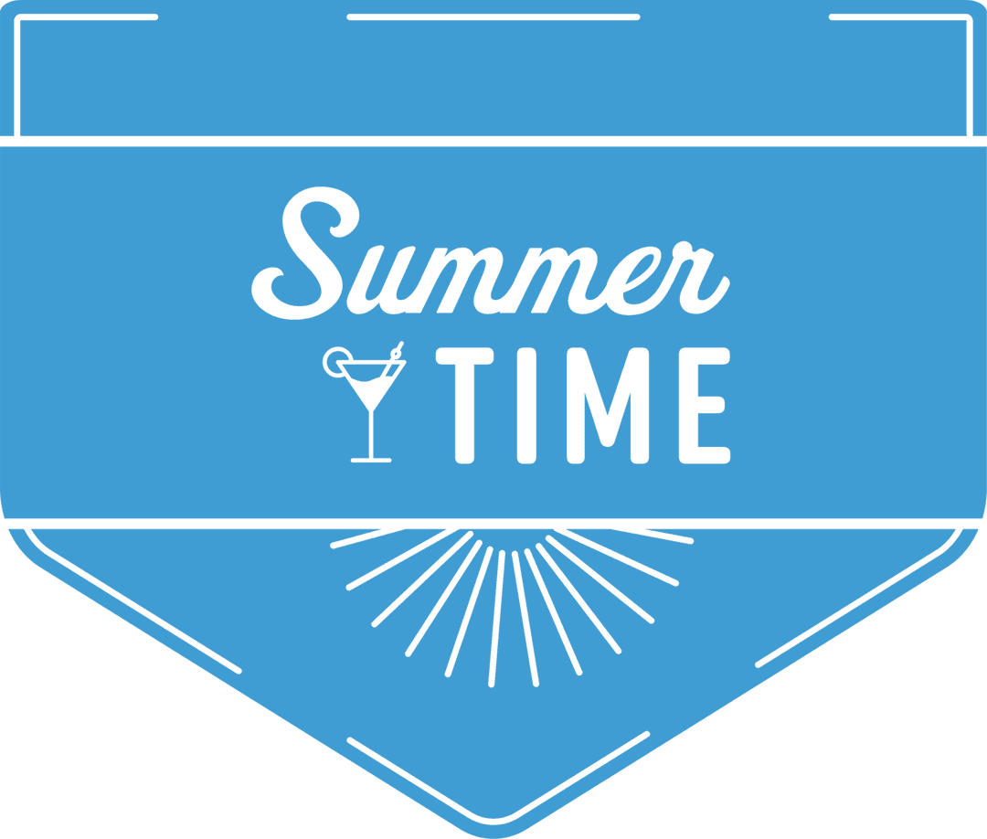 Summer Time Phrase on Transparent Background