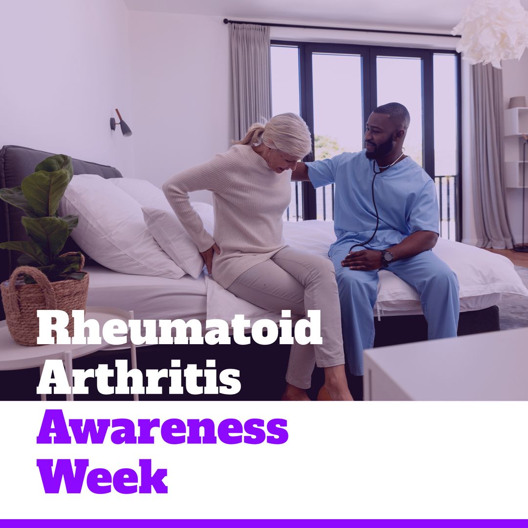 Healthcare Professional Assisting Senior Woman with Arthritis Pain