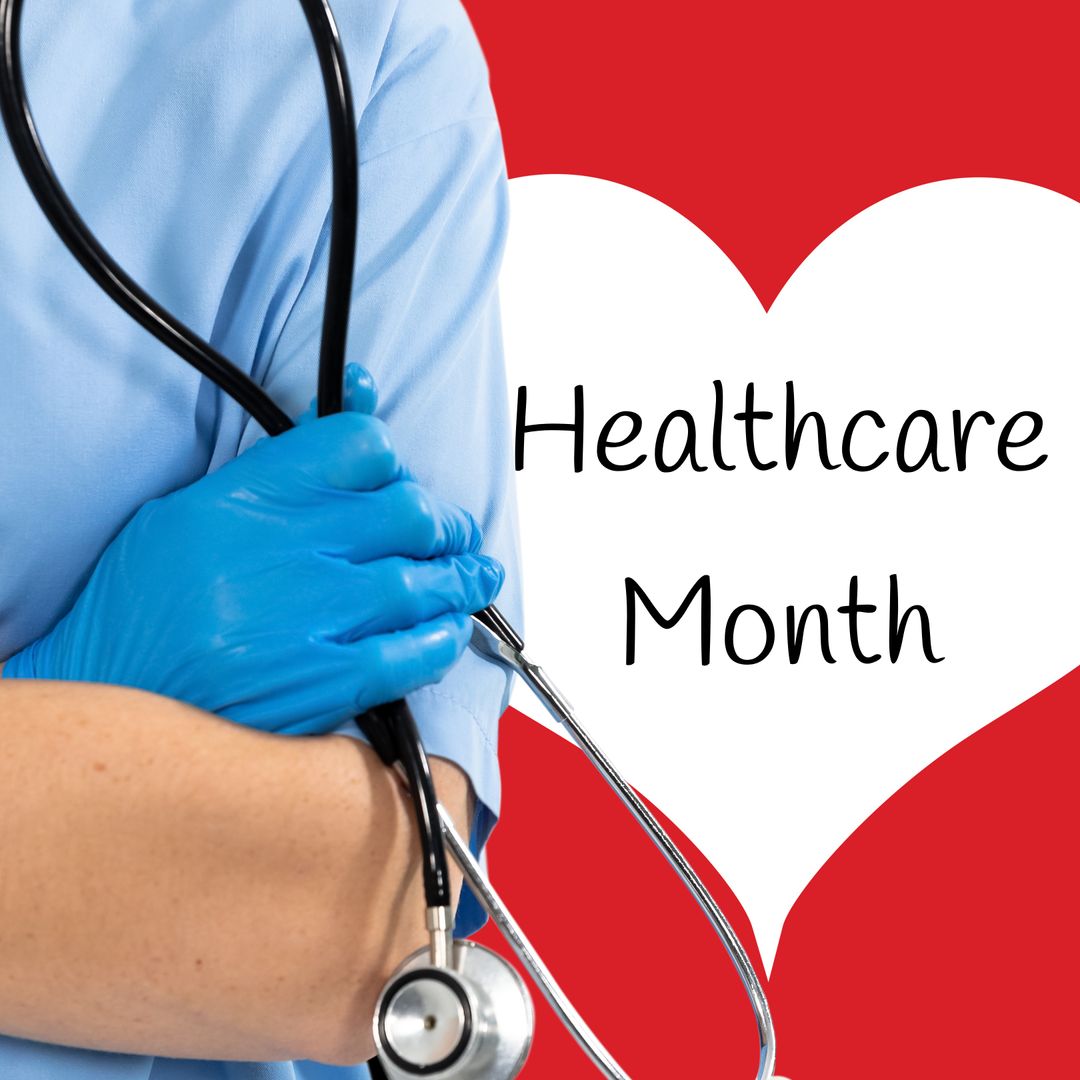 Honoring Healthcare Professionals with Blue Gloves and Stethoscope