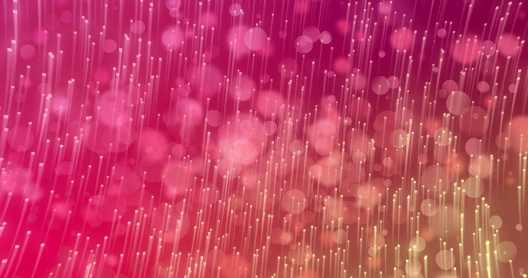 Glowing Light Trails on Vibrant Red Background