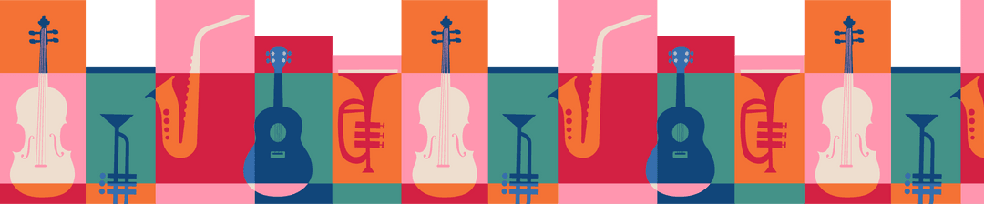 Seamless Transparent Pattern with Musical Instrument Icons